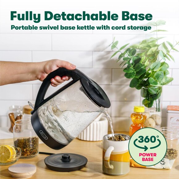 BELLA 1.7 Liter Glass Electric Kettle, Quickly Boil 7 Cups of Water in 6-7 Min. - Picture 4 of 4
